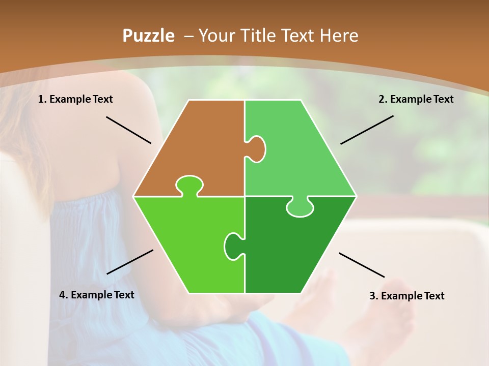 Caucasian Spring Leaf PowerPoint Template