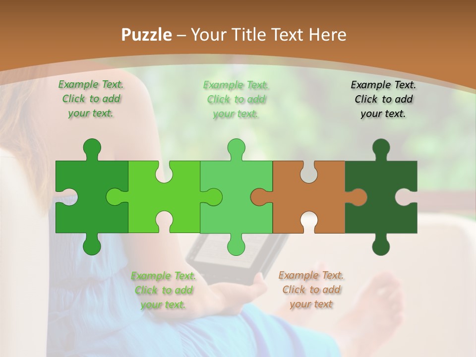 Caucasian Spring Leaf PowerPoint Template