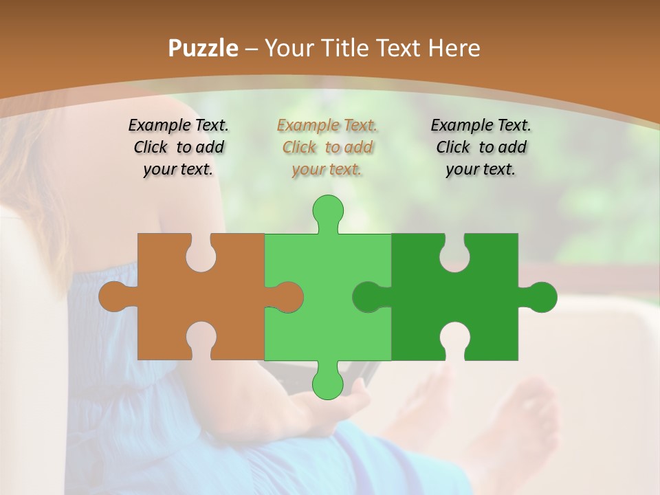 Caucasian Spring Leaf PowerPoint Template