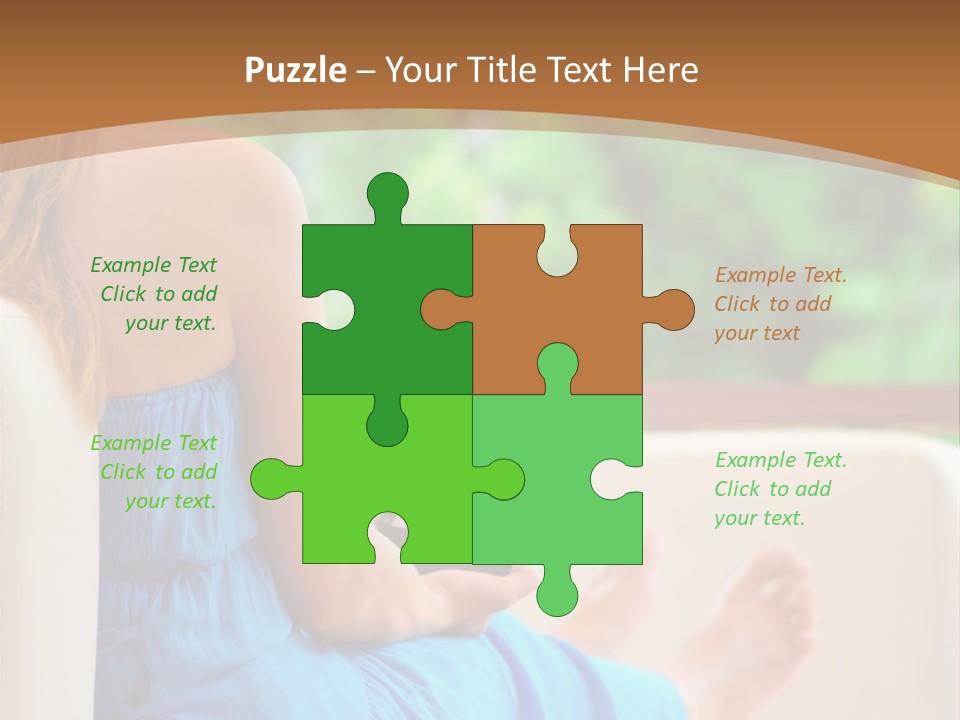 Caucasian Spring Leaf PowerPoint Template