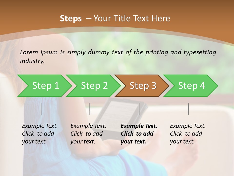 Caucasian Spring Leaf PowerPoint Template