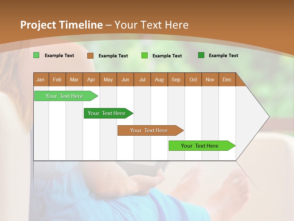 Caucasian Spring Leaf PowerPoint Template
