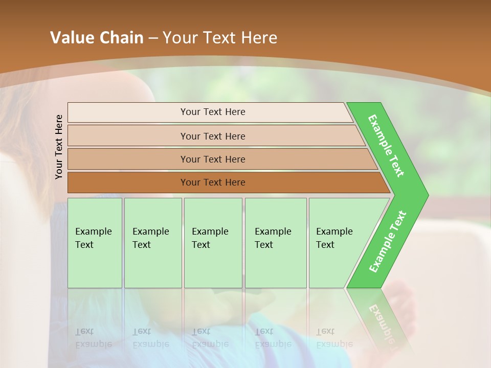 Caucasian Spring Leaf PowerPoint Template
