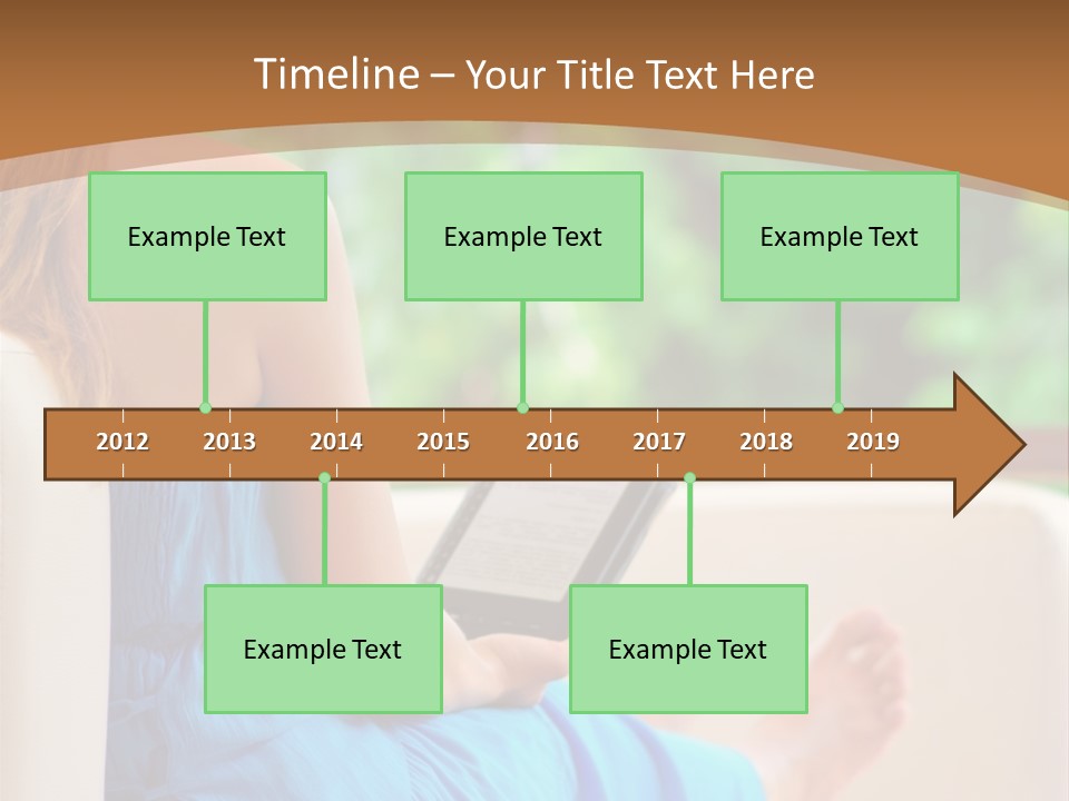Caucasian Spring Leaf PowerPoint Template