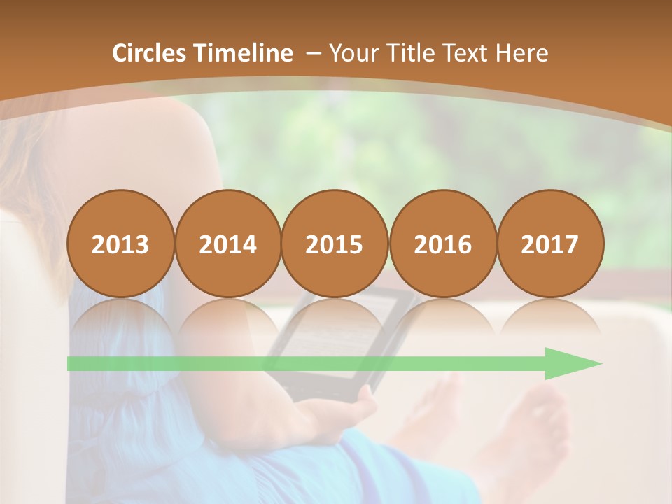 Caucasian Spring Leaf PowerPoint Template