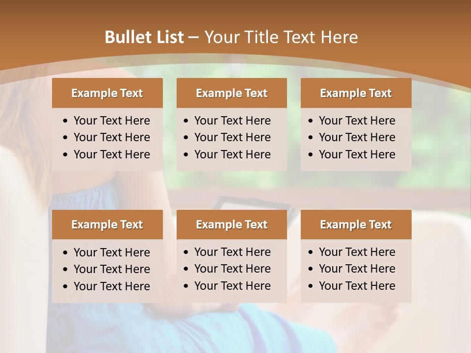 Caucasian Spring Leaf PowerPoint Template