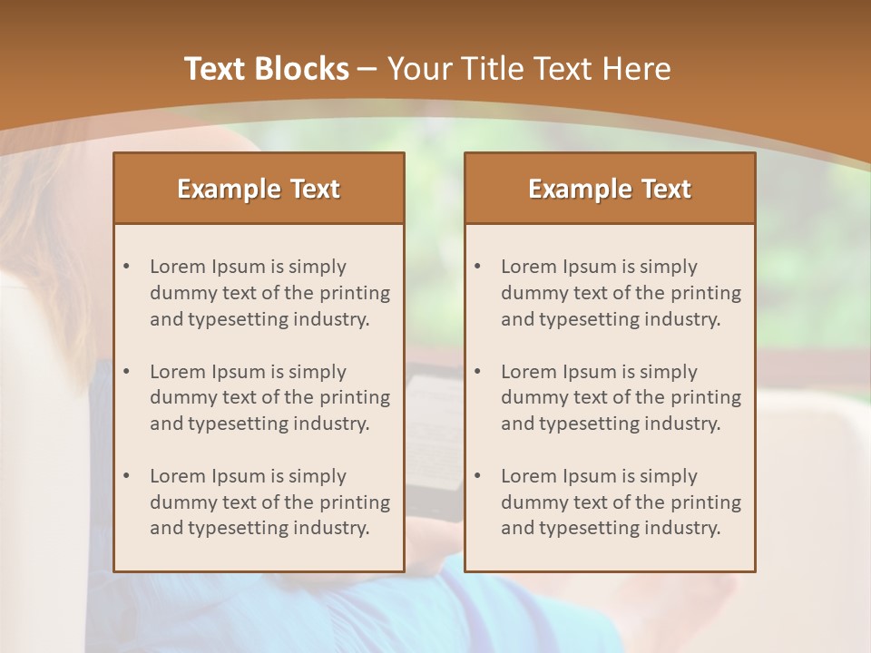 Caucasian Spring Leaf PowerPoint Template