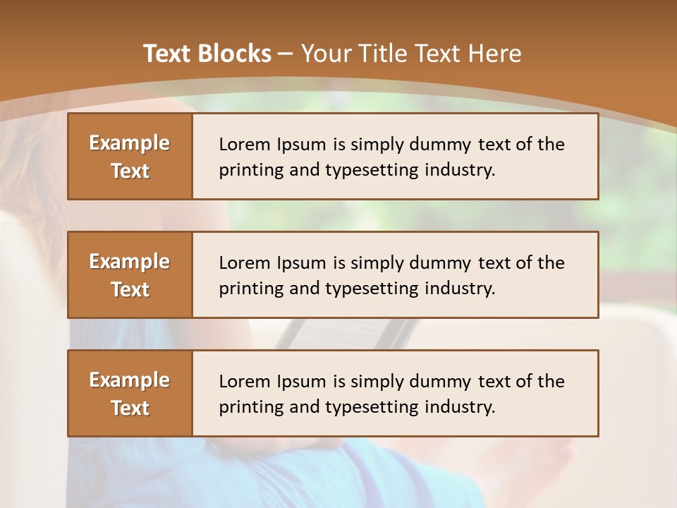 Caucasian Spring Leaf PowerPoint Template