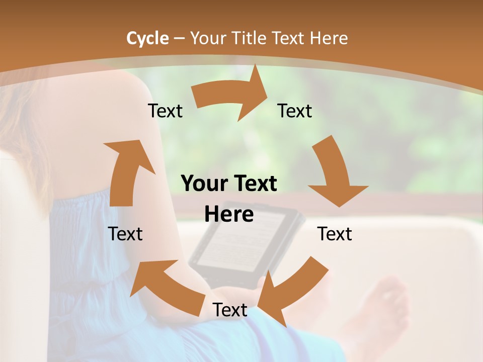 Caucasian Spring Leaf PowerPoint Template