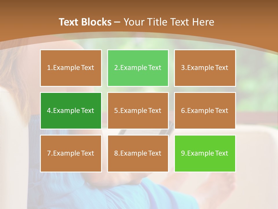 Caucasian Spring Leaf PowerPoint Template