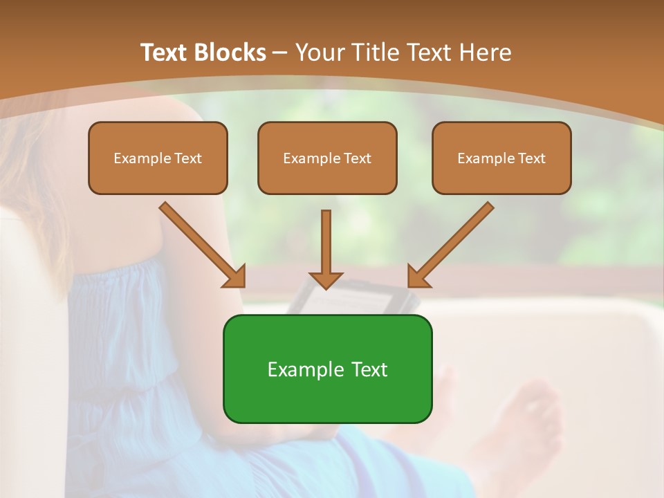Caucasian Spring Leaf PowerPoint Template