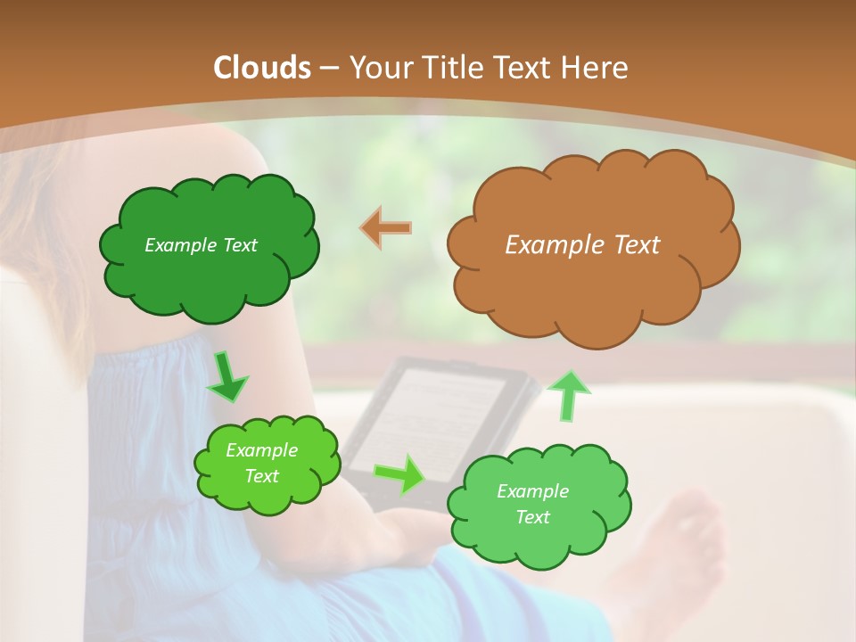 Caucasian Spring Leaf PowerPoint Template