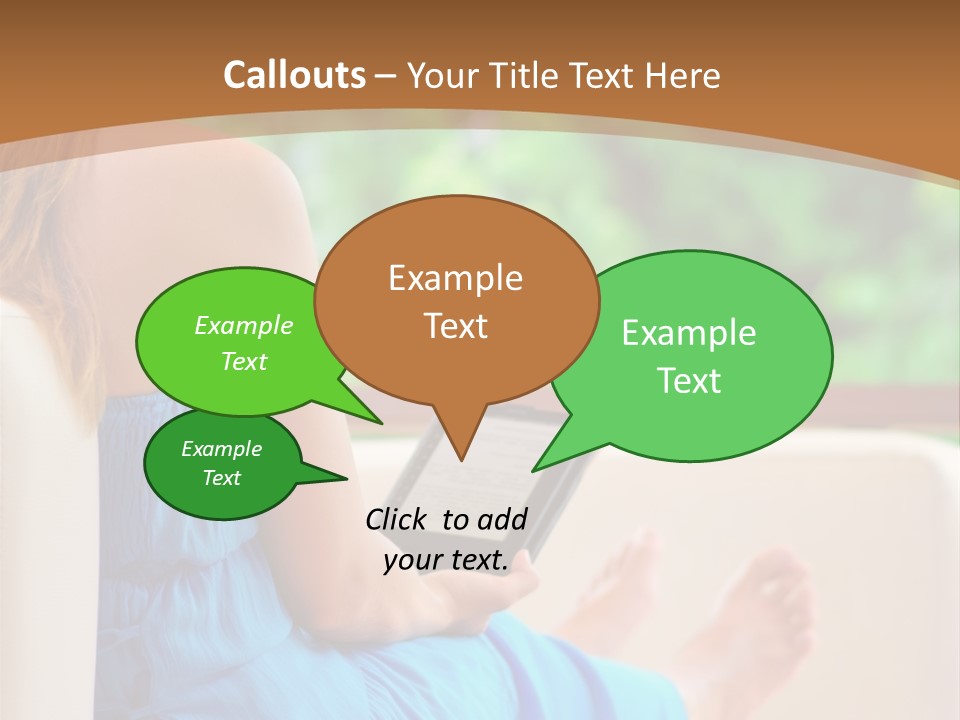 Caucasian Spring Leaf PowerPoint Template
