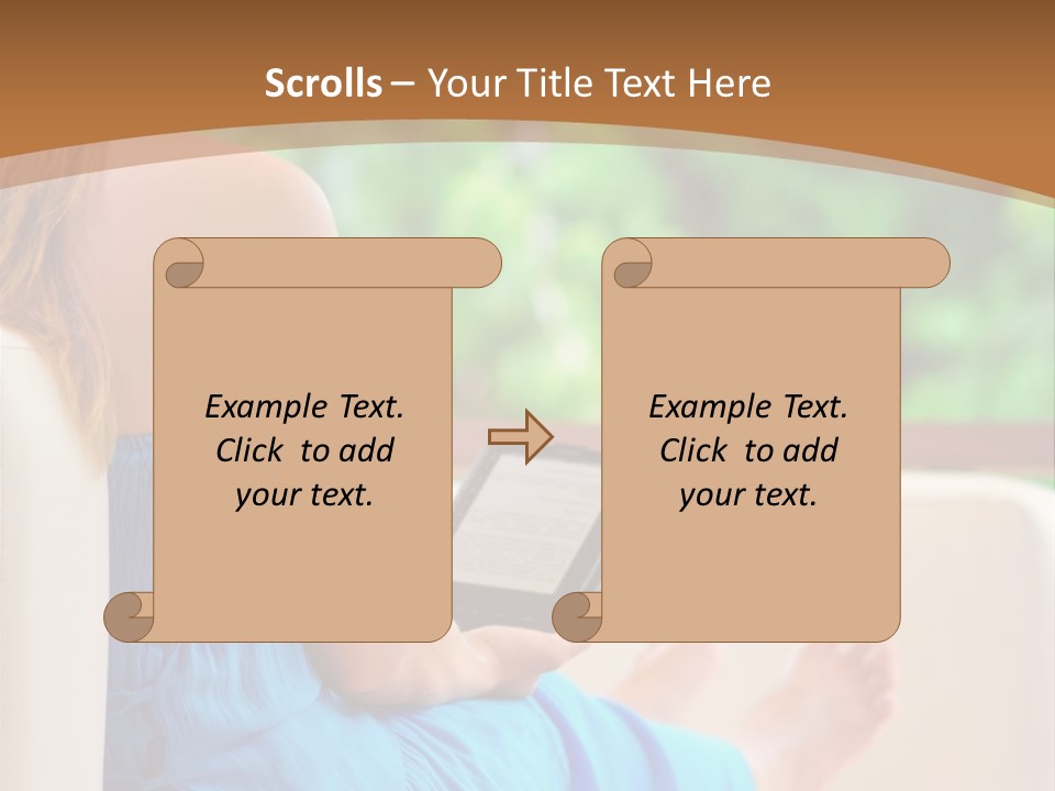 Caucasian Spring Leaf PowerPoint Template