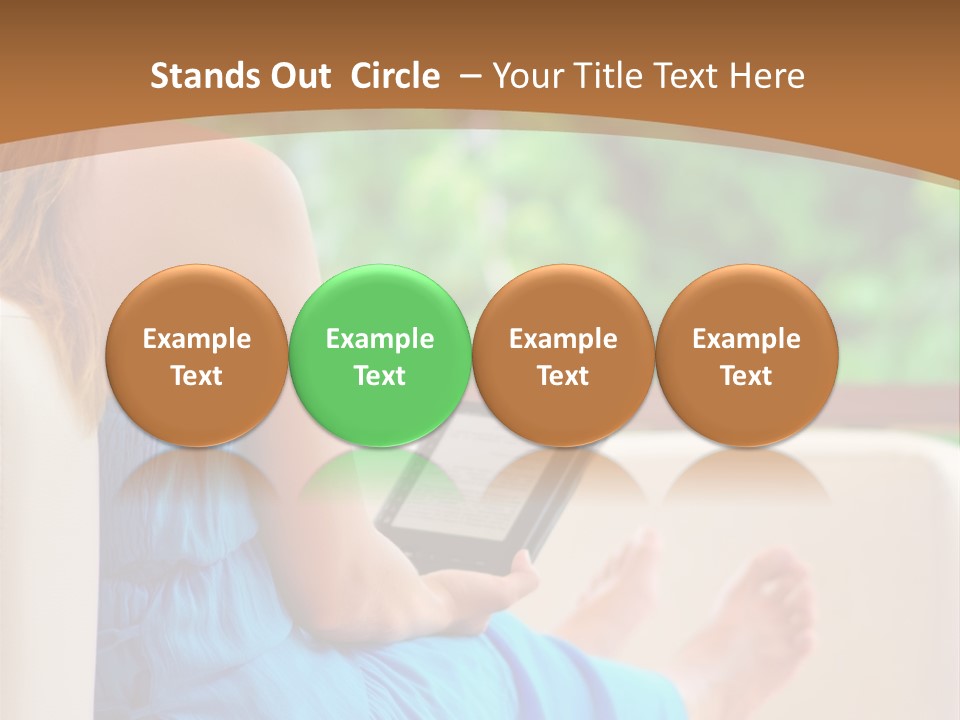 Caucasian Spring Leaf PowerPoint Template