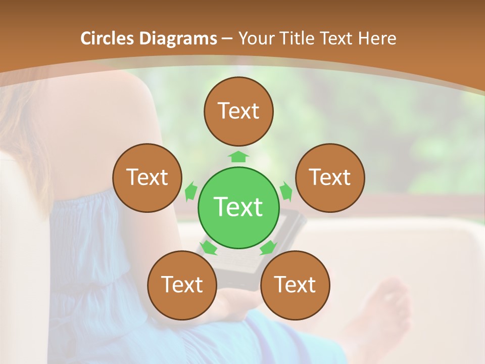 Caucasian Spring Leaf PowerPoint Template