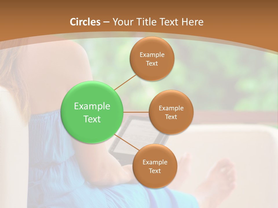 Caucasian Spring Leaf PowerPoint Template