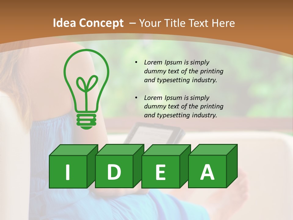 Caucasian Spring Leaf PowerPoint Template