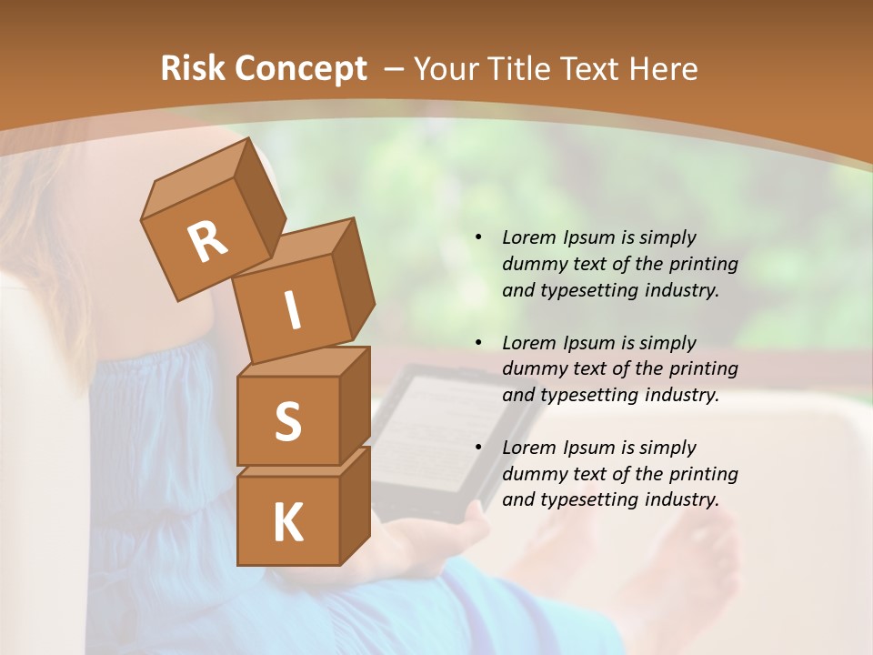 Caucasian Spring Leaf PowerPoint Template