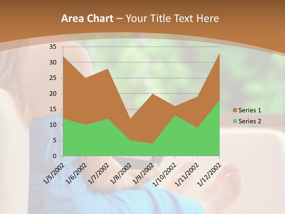 Caucasian Spring Leaf PowerPoint Template