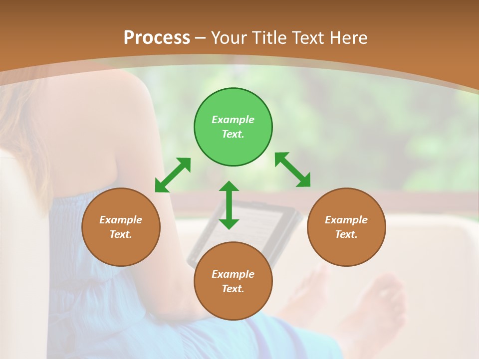 Caucasian Spring Leaf PowerPoint Template