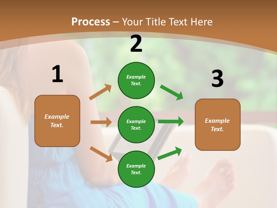 Caucasian Spring Leaf PowerPoint Template