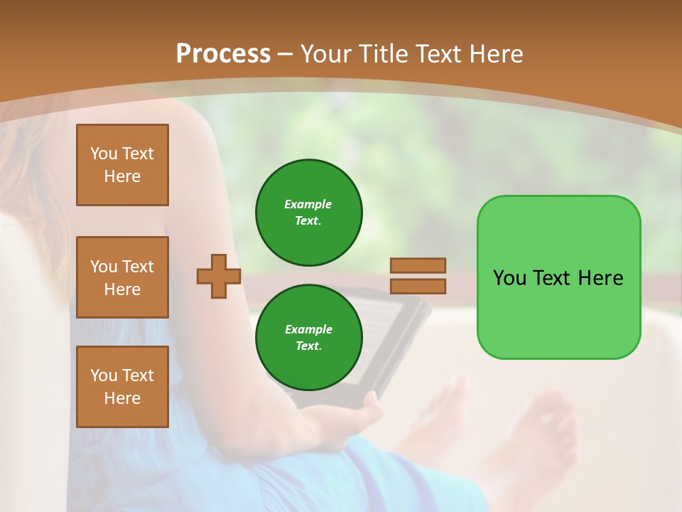Caucasian Spring Leaf PowerPoint Template