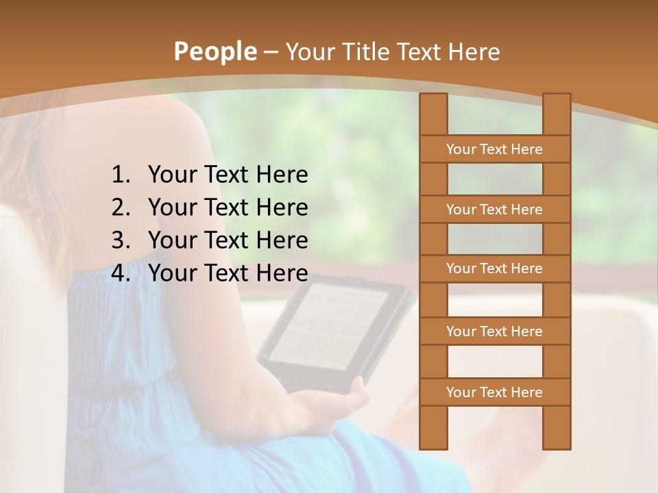 Caucasian Spring Leaf PowerPoint Template