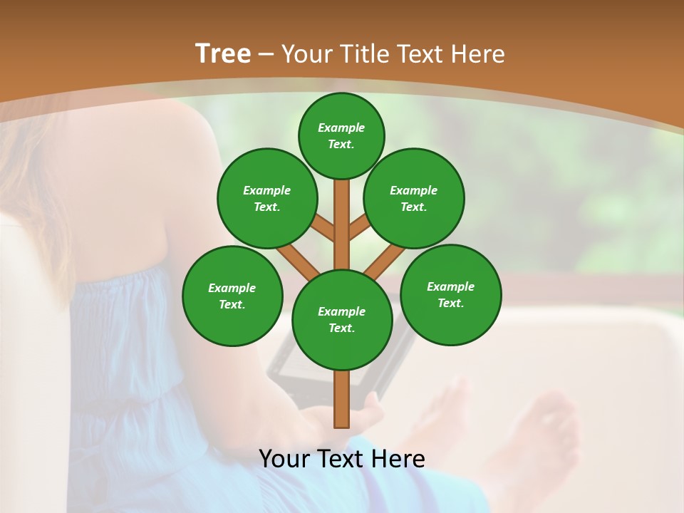 Caucasian Spring Leaf PowerPoint Template