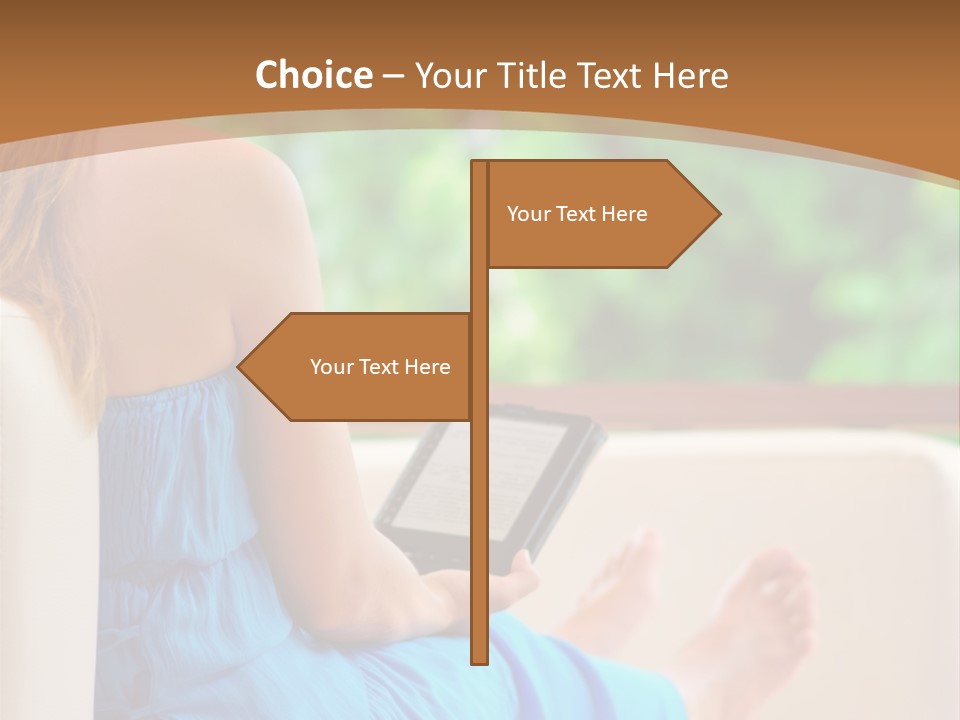 Caucasian Spring Leaf PowerPoint Template