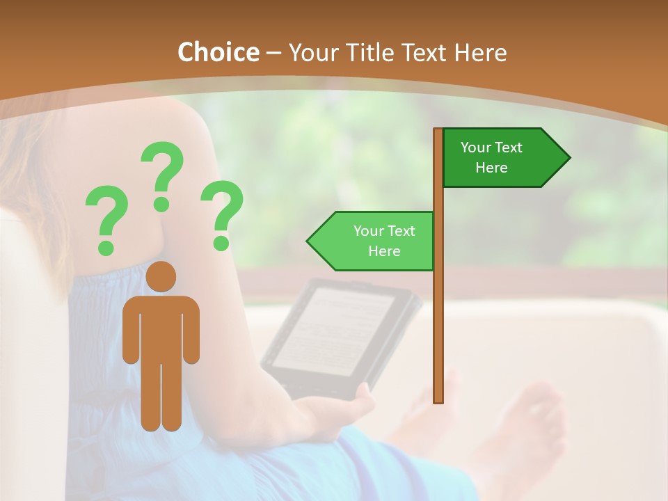 Caucasian Spring Leaf PowerPoint Template