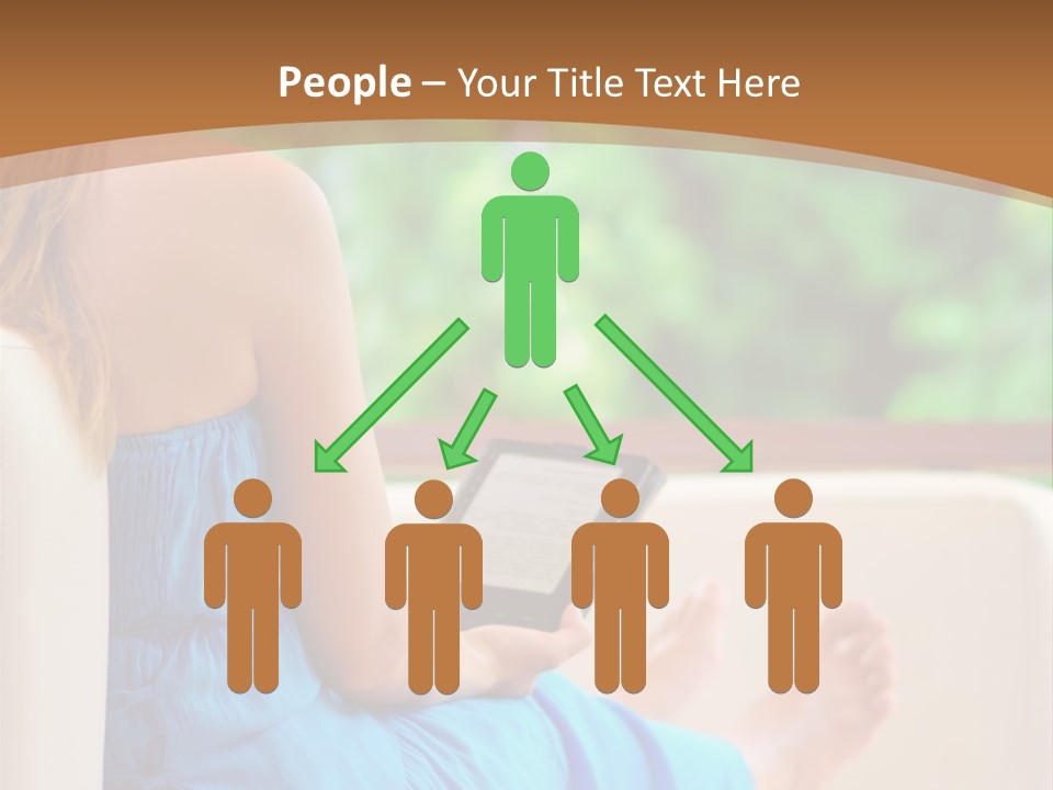 Caucasian Spring Leaf PowerPoint Template