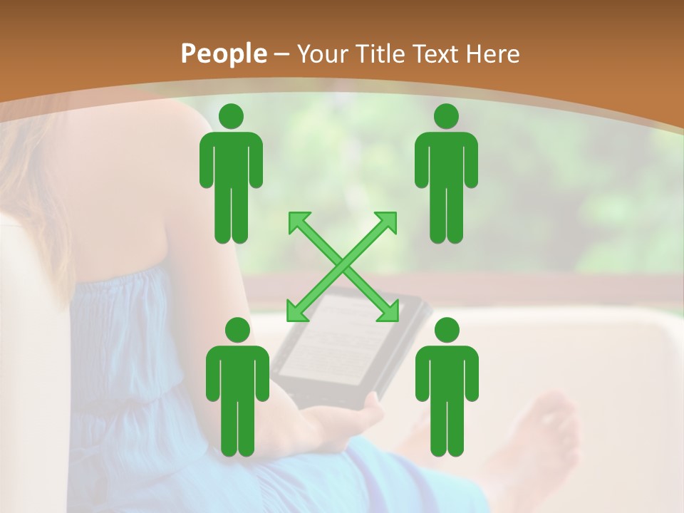 Caucasian Spring Leaf PowerPoint Template