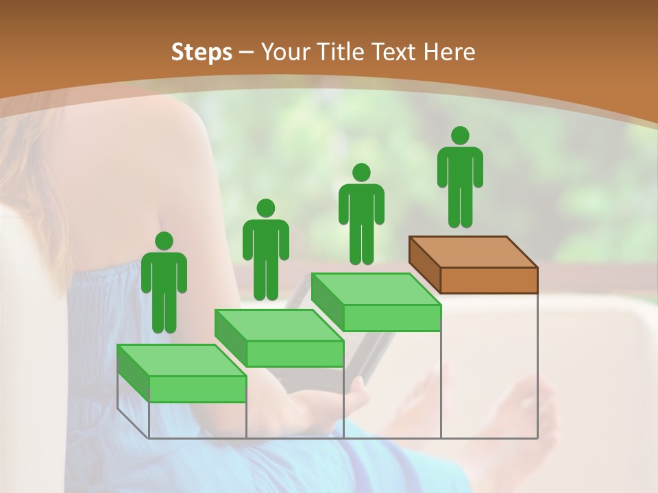 Caucasian Spring Leaf PowerPoint Template