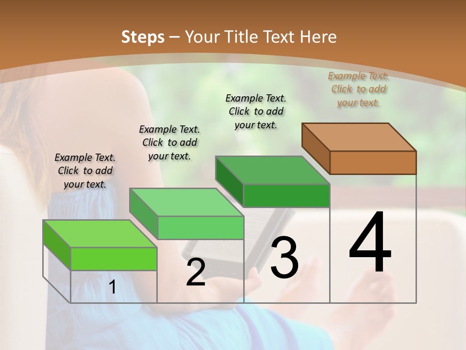 Caucasian Spring Leaf PowerPoint Template