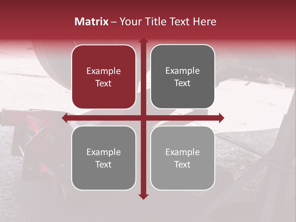 A Close Up Of A Red Jack Under A Car PowerPoint Template