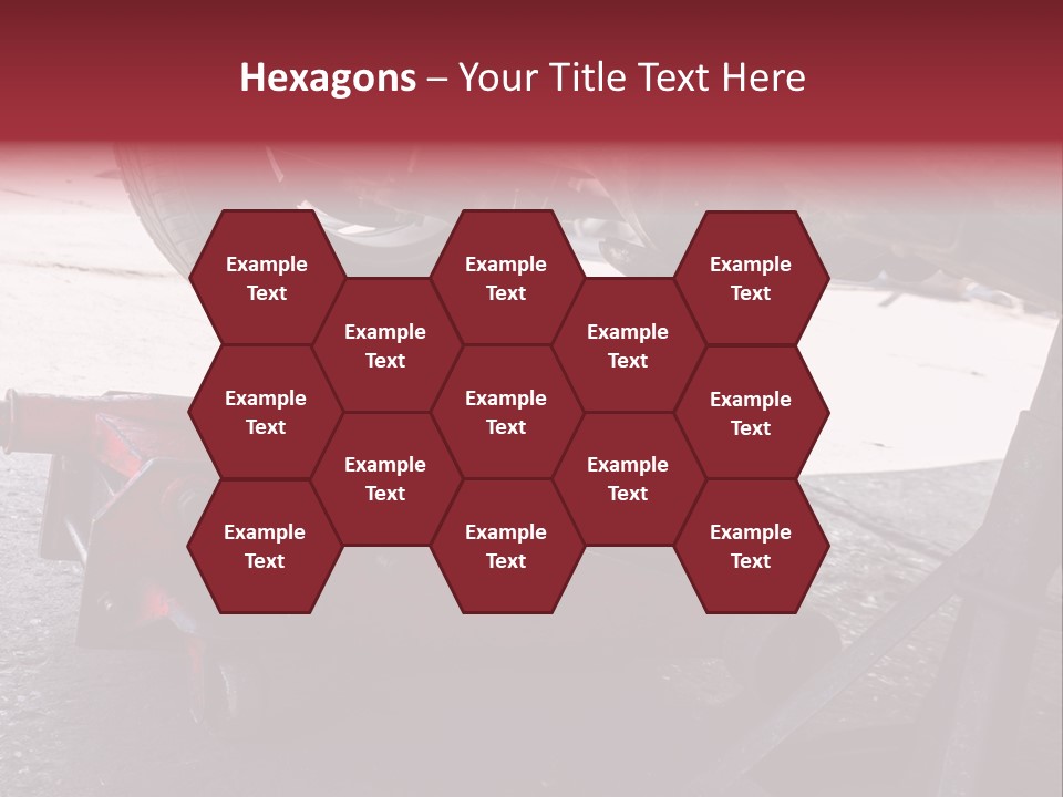 A Close Up Of A Red Jack Under A Car PowerPoint Template