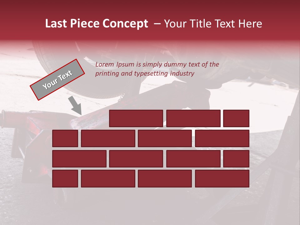 A Close Up Of A Red Jack Under A Car PowerPoint Template