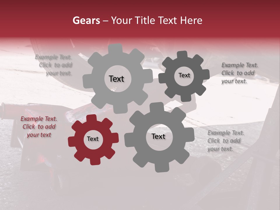 A Close Up Of A Red Jack Under A Car PowerPoint Template