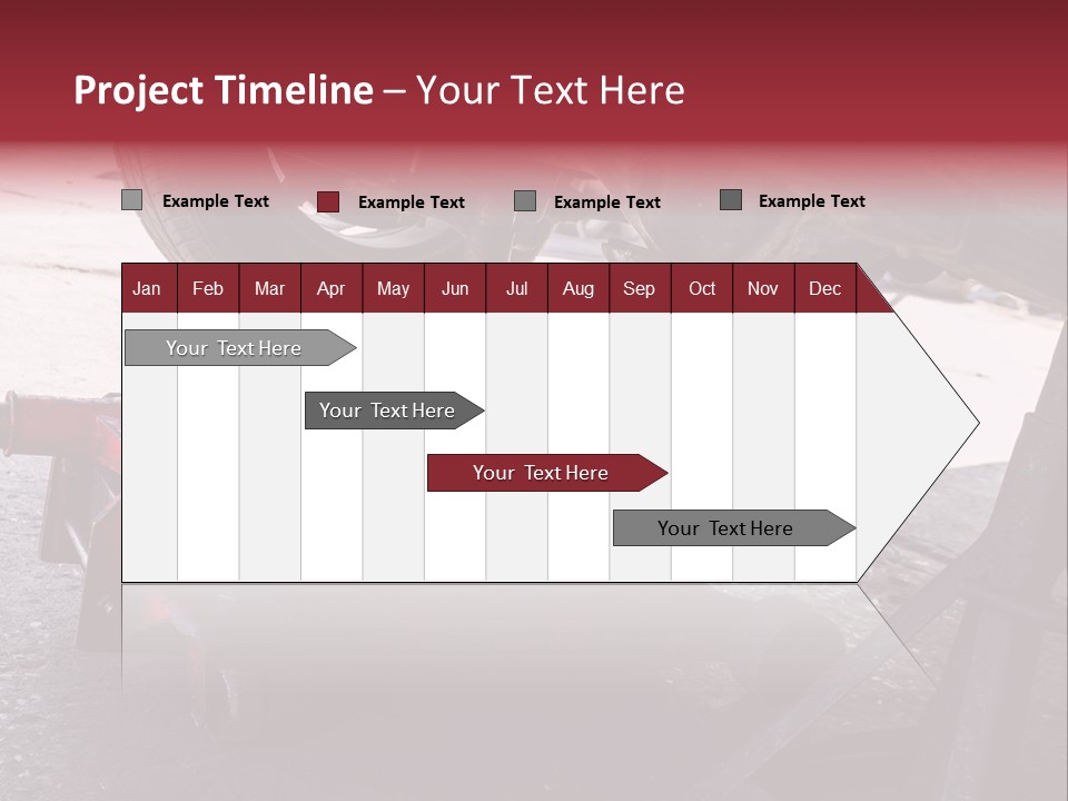 A Close Up Of A Red Jack Under A Car PowerPoint Template