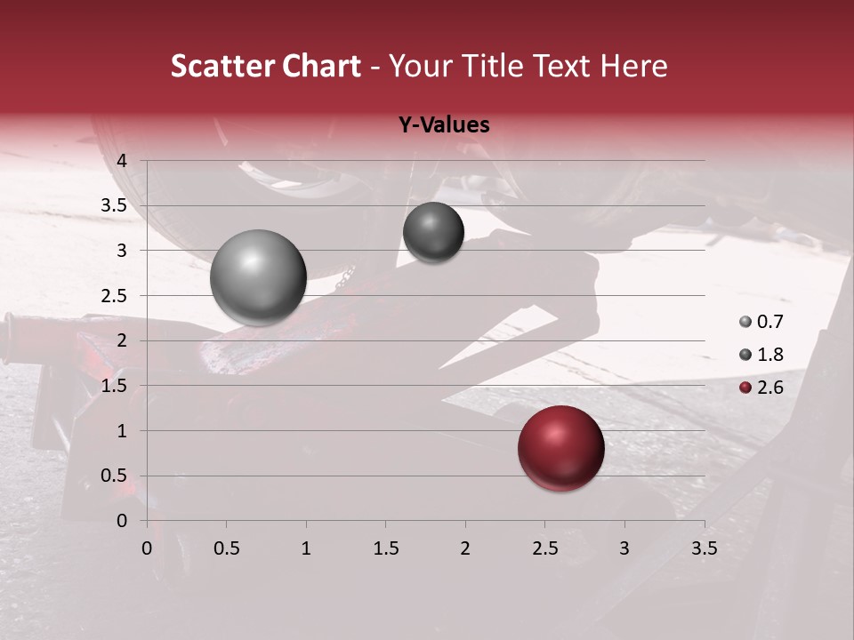 A Close Up Of A Red Jack Under A Car PowerPoint Template