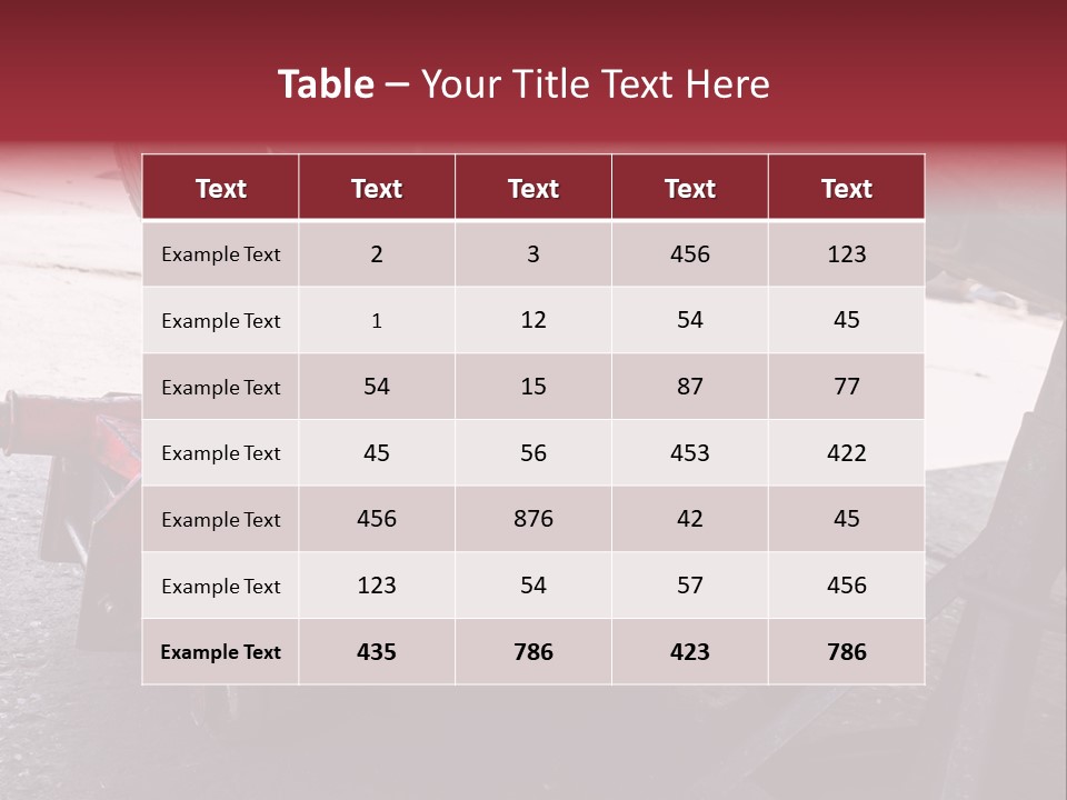 A Close Up Of A Red Jack Under A Car PowerPoint Template