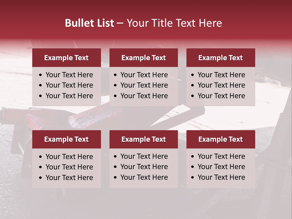 A Close Up Of A Red Jack Under A Car PowerPoint Template