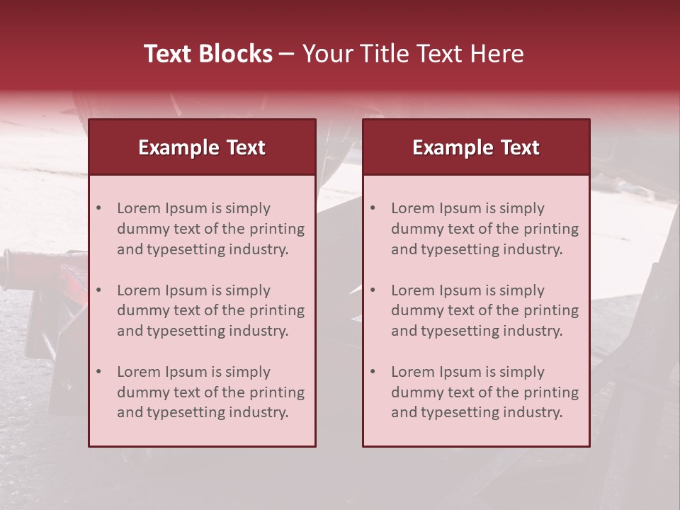 A Close Up Of A Red Jack Under A Car PowerPoint Template