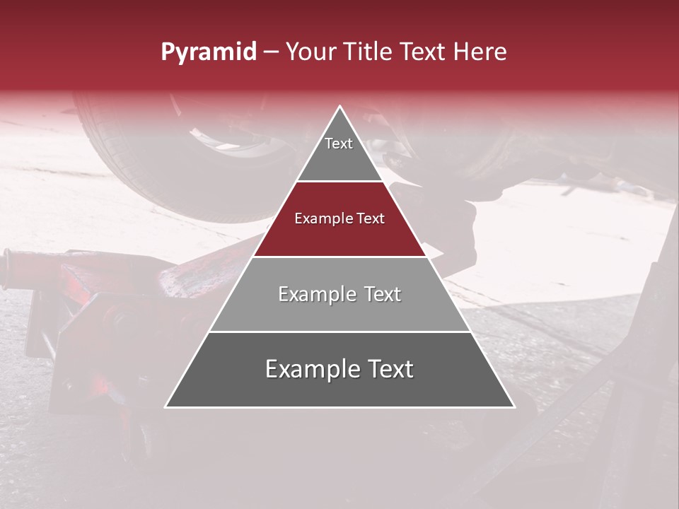 A Close Up Of A Red Jack Under A Car PowerPoint Template