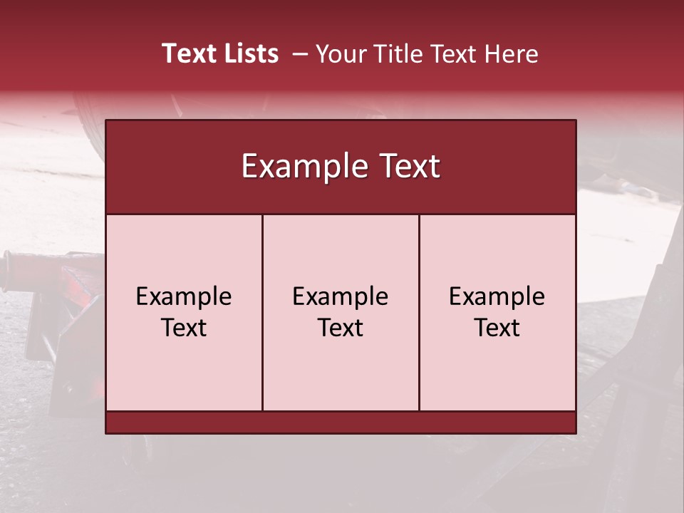 A Close Up Of A Red Jack Under A Car PowerPoint Template