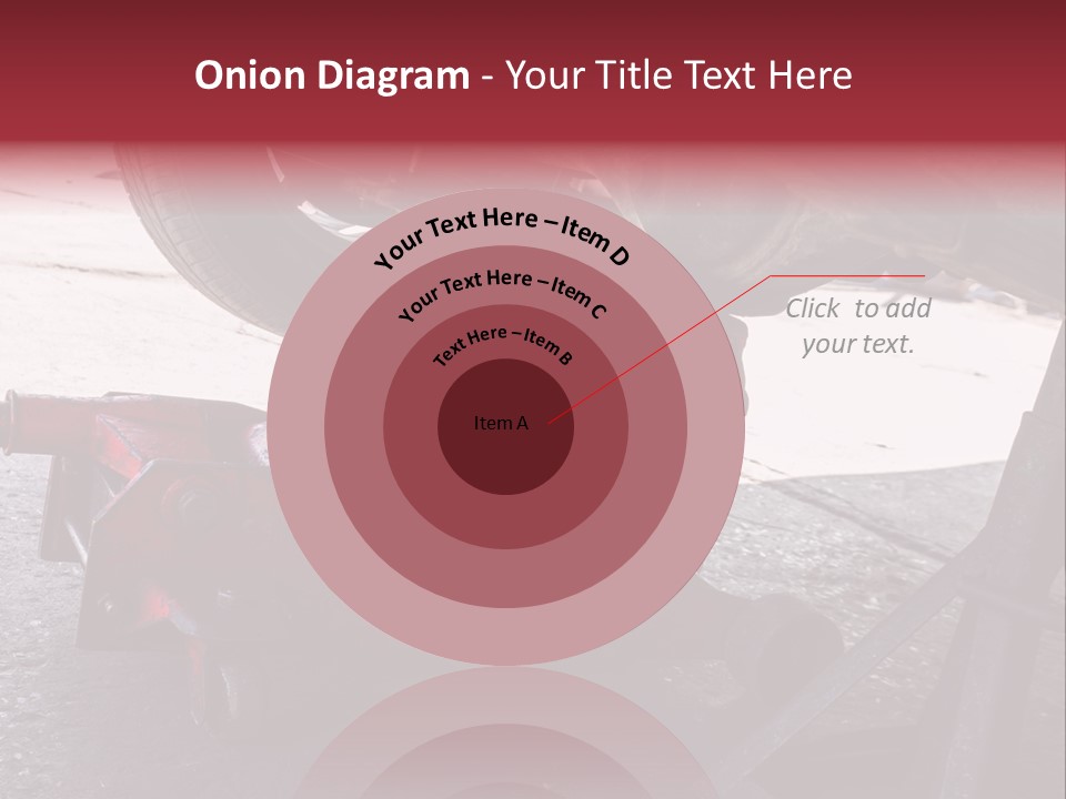 A Close Up Of A Red Jack Under A Car PowerPoint Template