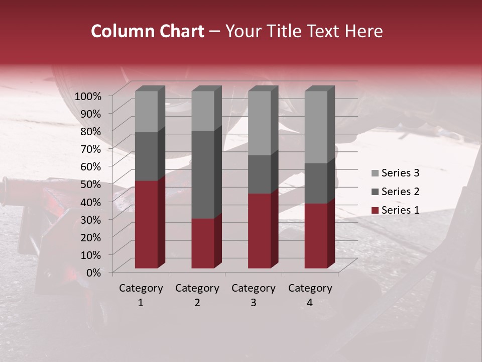 A Close Up Of A Red Jack Under A Car PowerPoint Template