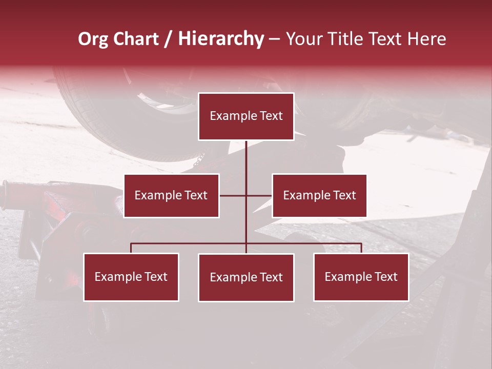A Close Up Of A Red Jack Under A Car PowerPoint Template