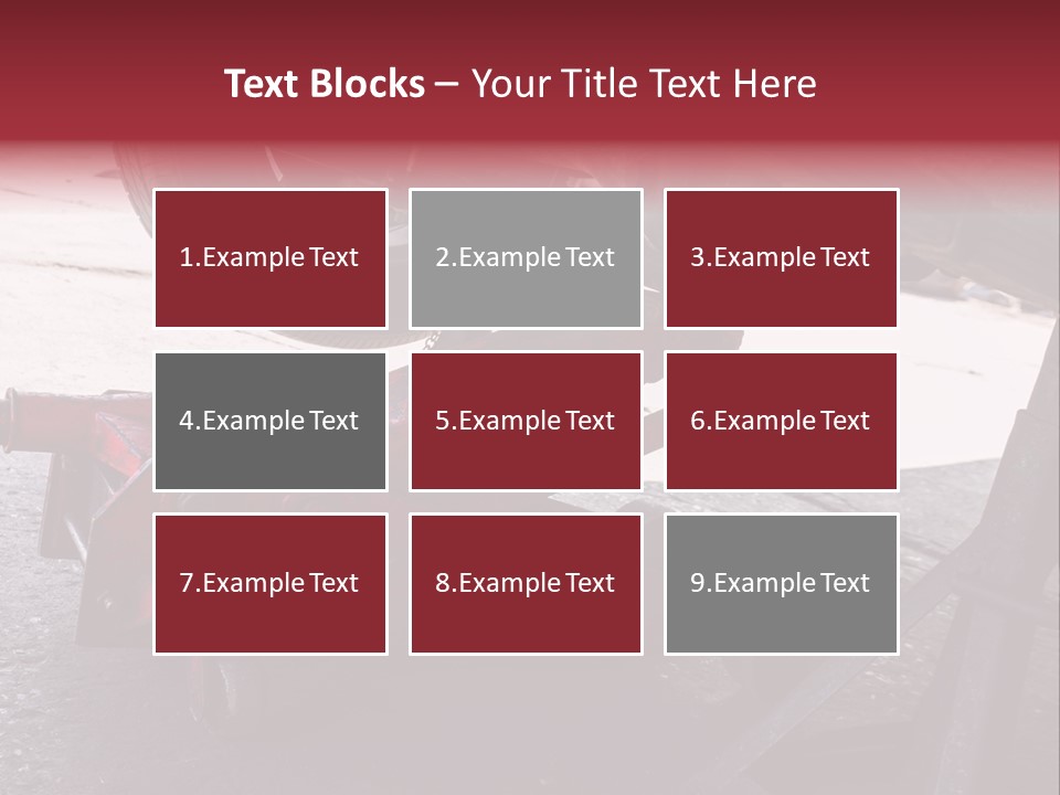 A Close Up Of A Red Jack Under A Car PowerPoint Template